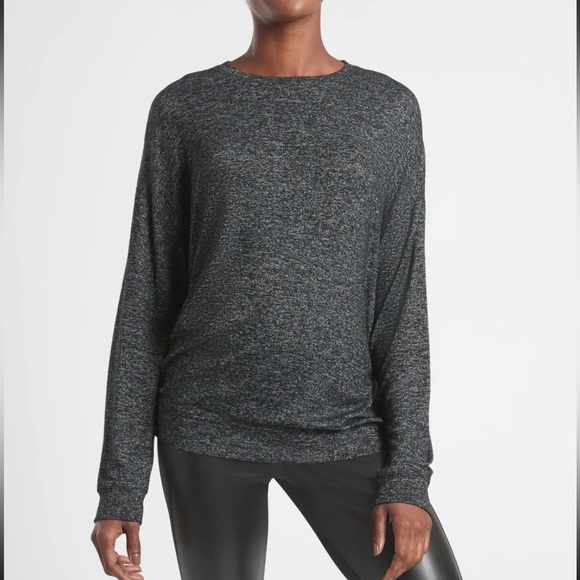 Athleta mindful pullover charcoal gray size medium - Picture 1 of 7